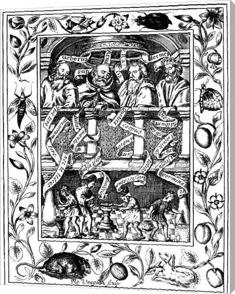 The four great alchemists, 1652. Artist: Robert Vaughan
