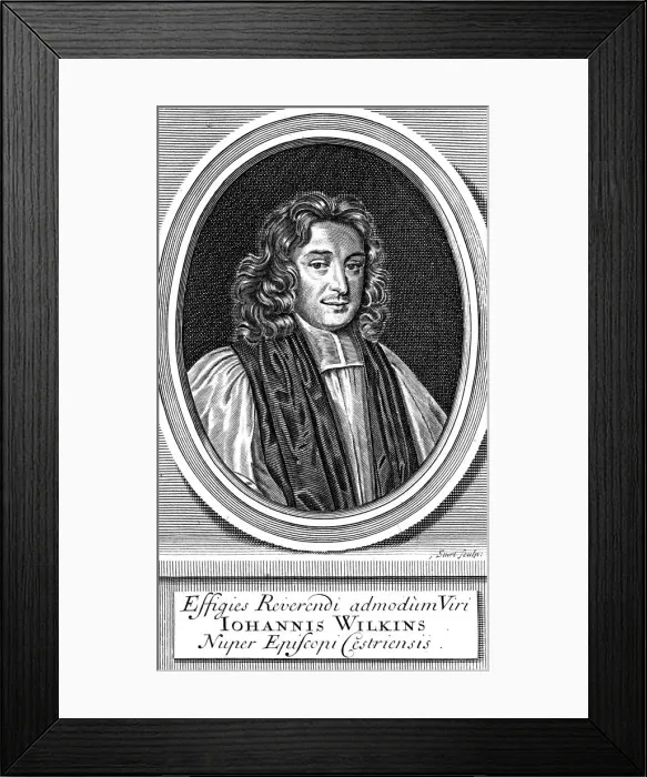 Framed Print : John Wilkins, 17th century English cleric and astronomer Framed Print : John Wilkins, 17th century English cleric and astronomer