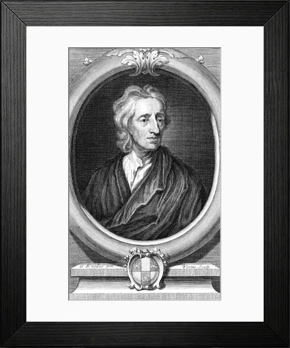 Framed Print : John Locke, English philosopher, c1713 Artist: George Vertue Framed Print : John Locke, English philosopher, c1713 Artist: George Vertue