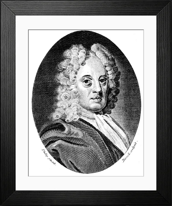 Framed Print : Edmond Halley, English astronomer and mathematician, c1720 (1794). Artist: A Birrell Framed Print : Edmond Halley, English astronomer and mathematician, c1720 (1794). Artist: A Birrell