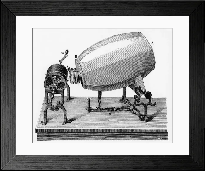 Framed Print : Mid-19th century Phonautograph, c. 1906 Framed Print : Mid-19th century Phonautograph, c. 1906