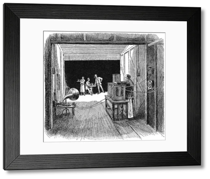 Framed Print : Thomas Edisons Kinetographic Theatre, c1891 Framed Print : Thomas Edisons Kinetographic Theatre, c1891