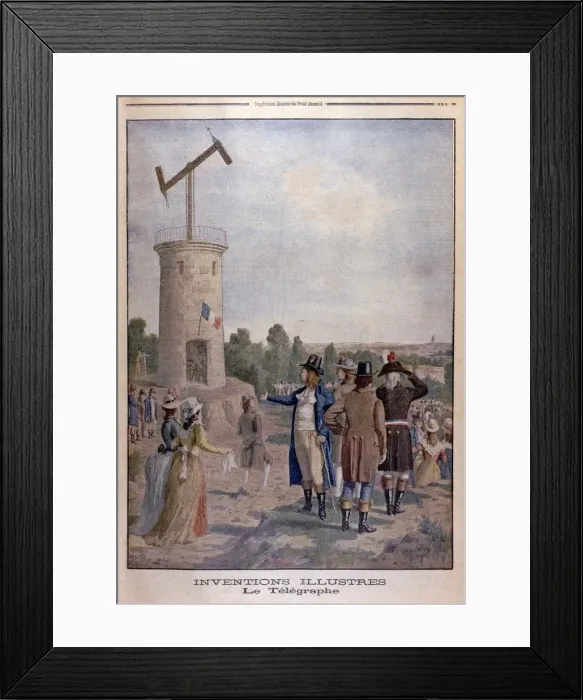 Framed Print : Claude Chappe (1763-1805), French engineer and inventor, c1901 Framed Print : Claude Chappe (1763-1805), French engineer and inventor, c1901