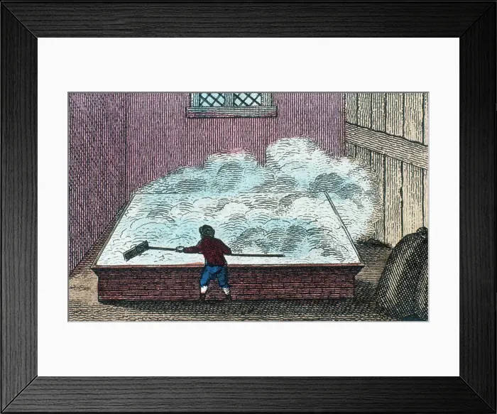 Framed Print : Rock Salt: Refining salt, Northwich, Cheshire, England, c19th century Framed Print : Rock Salt: Refining salt, Northwich, Cheshire, England, c19th century