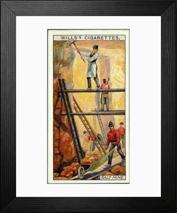 Framed Print : Rock Salt: Miners at work in salt mine, Wieliczka, Galicia, Poland, 20th century Framed Print : Rock Salt: Miners at work in salt mine, Wieliczka, Galicia, Poland, 20th century