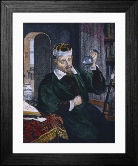 Framed Print : Physician examining a specimen of patients urine, c. 1600 (19th century) Framed Print : Physician examining a specimen of patients urine, c. 1600 (19th century)