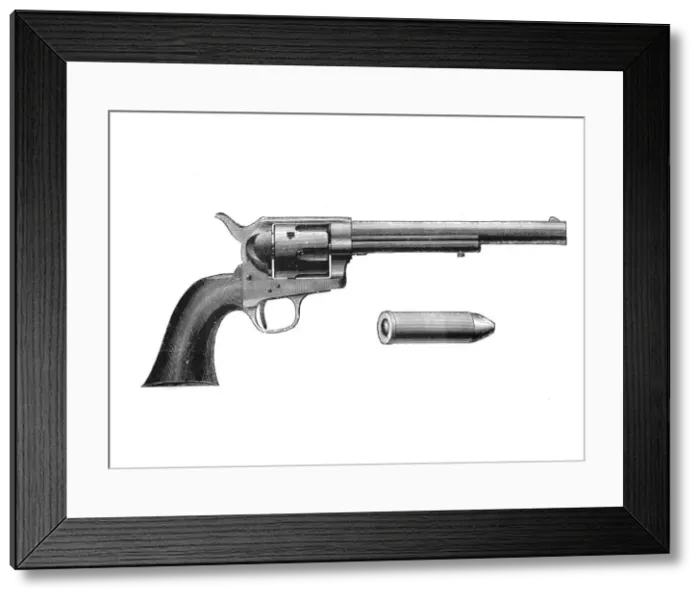 Framed Print : Colt Frontier revolver, invented by Samuel Colt (1814-62), c1890 Framed Print : Colt Frontier revolver, invented by Samuel Colt (1814-62), c1890