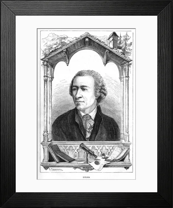 Framed Print : Leonhard Euler (1707-1783), Swiss mathematician, 1874 Framed Print : Leonhard Euler (1707-1783), Swiss mathematician, 1874