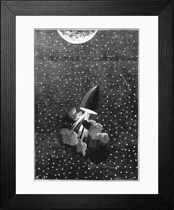 Framed Print : Jules Verne (1828-1905), Autour de la Lune, 1865 Framed Print : Jules Verne (1828-1905), Autour de la Lune, 1865