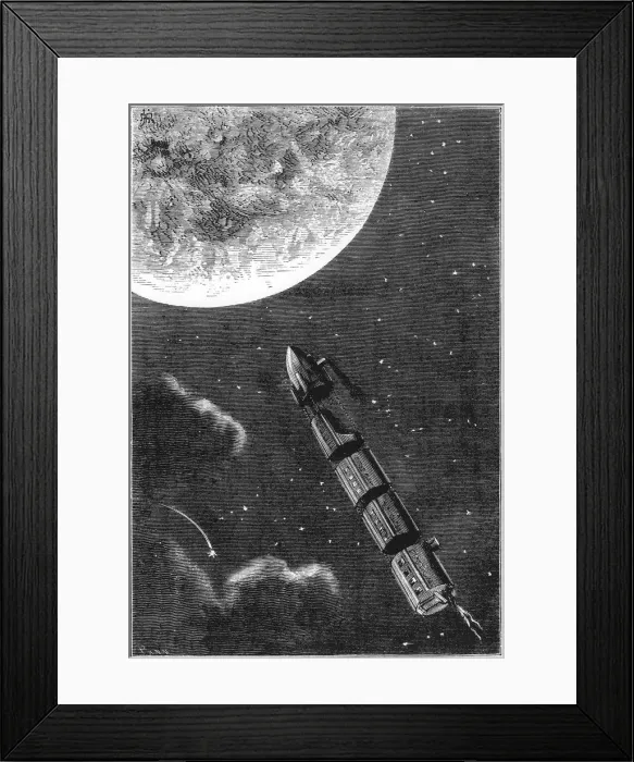 Framed Print : Jules Verne (1828-1905), De la Terre a la Lune, 1865 Framed Print : Jules Verne (1828-1905), De la Terre a la Lune, 1865