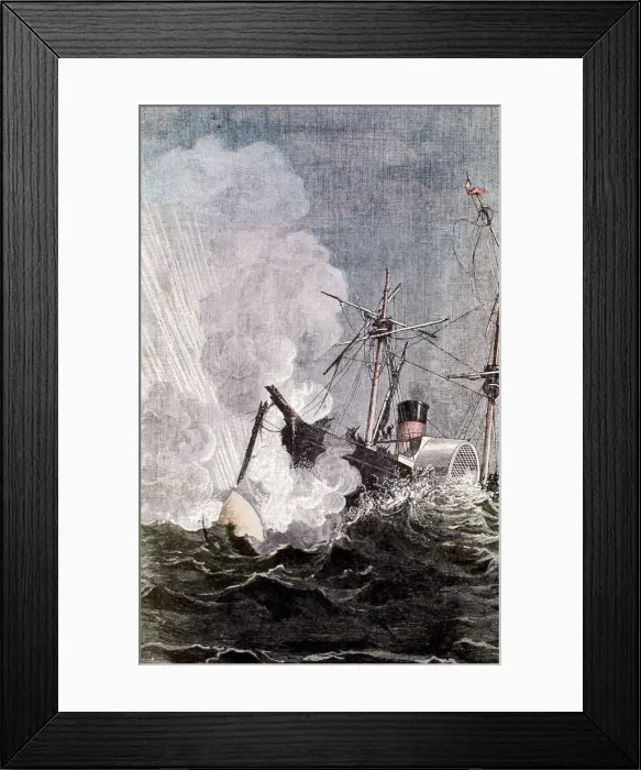 Framed Print : Scene from Jules Vernes From the Earth to the Moon, 1865 Framed Print : Scene from Jules Vernes From the Earth to the Moon, 1865