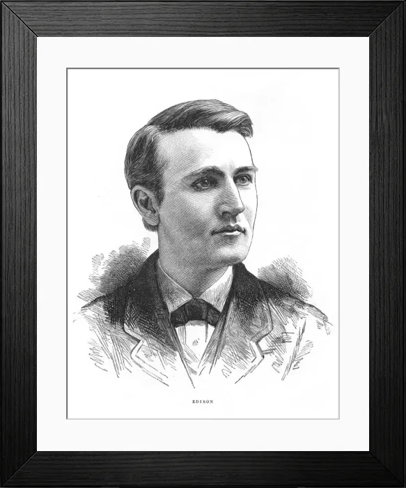 Framed Print : Thomas Alva Edison, American inventor, c1879 Framed Print : Thomas Alva Edison, American inventor, c1879