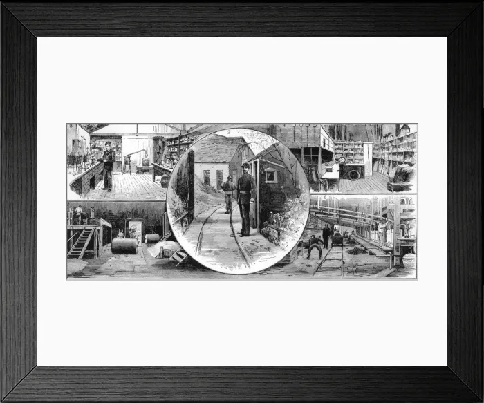 Framed Print : Workers at Nobel Explosives Company Limited, Ardeer, Ayrshire, 1884 Framed Print : Workers at Nobel Explosives Company Limited, Ardeer, Ayrshire, 1884