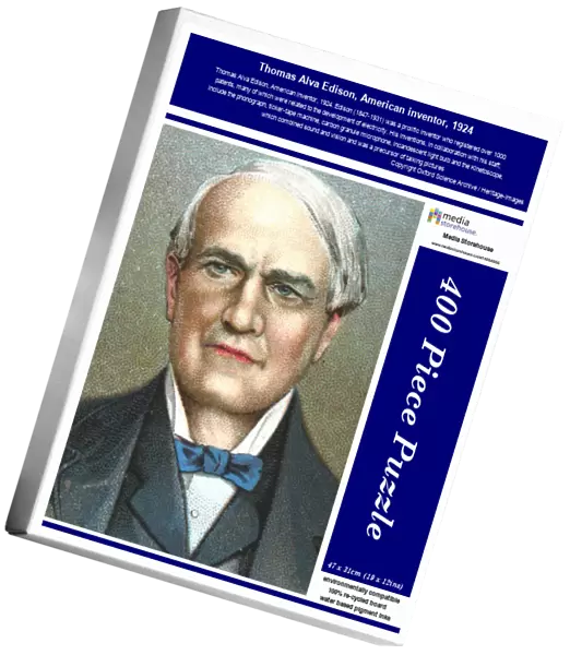 Thomas Alva Edison, American inventor, 1924