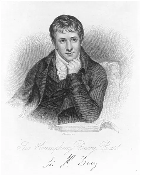 Humphry Davy, English chemist in 1803, (c1870)