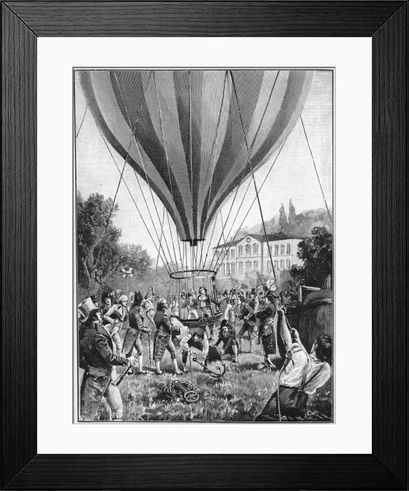Framed Print : Joseph Louis Gay-Lussac making a balloon ascent from Paris, 14 September 1804 (1910) Framed Print : Joseph Louis Gay-Lussac making a balloon ascent from Paris, 14 September 1804 (1910)