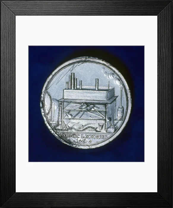 Framed Print : Reverse of commemorative medal for Joseph Priestley, English chemist, 1803 Framed Print : Reverse of commemorative medal for Joseph Priestley, English chemist, 1803