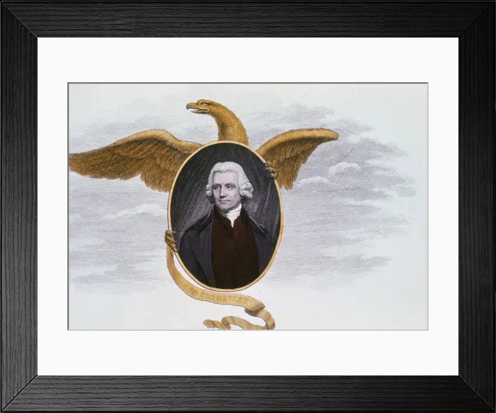 Framed Print : Joseph Priestley (1733-1804), English Presbyterian minister and chemist, 1801 Framed Print : Joseph Priestley (1733-1804), English Presbyterian minister and chemist, 1801