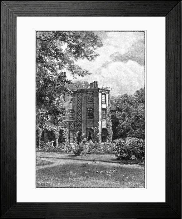 Framed Print : Down House, near Beckenham, Kent, from the garden, 1883 Framed Print : Down House, near Beckenham, Kent, from the garden, 1883