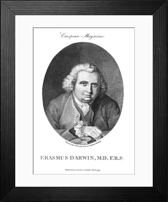 Framed Print : Erasmus Darwin, English physician and naturalist, 1795 Framed Print : Erasmus Darwin, English physician and naturalist, 1795