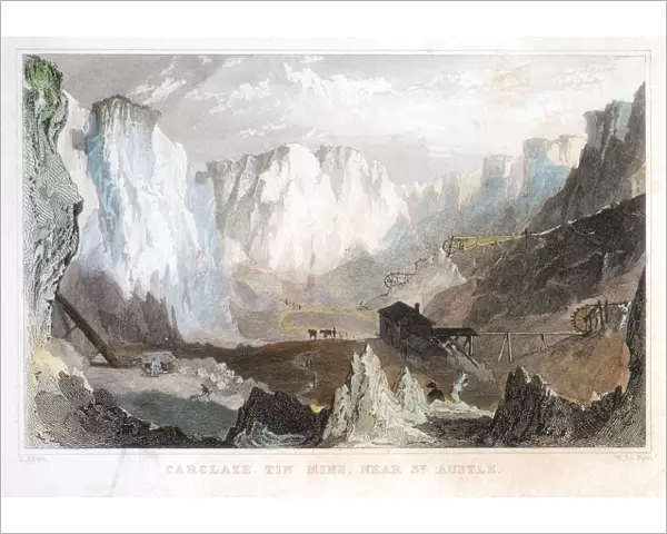 Carglaze tin mine, near St Austell, Cornwall, England, c1825, (1837)