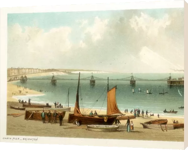 Chain pier, Brighton, Sussex, c1889