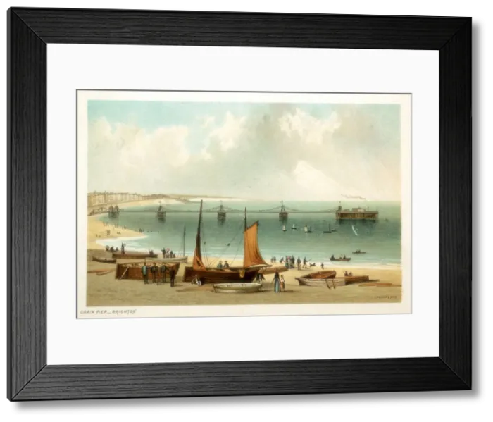 Framed Print : Chain pier, Brighton, Sussex, c1889 Framed Print : Chain pier, Brighton, Sussex, c1889
