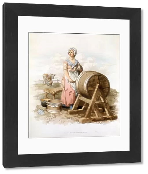 Women making butter, 1808. Artist: William Henry Pyne