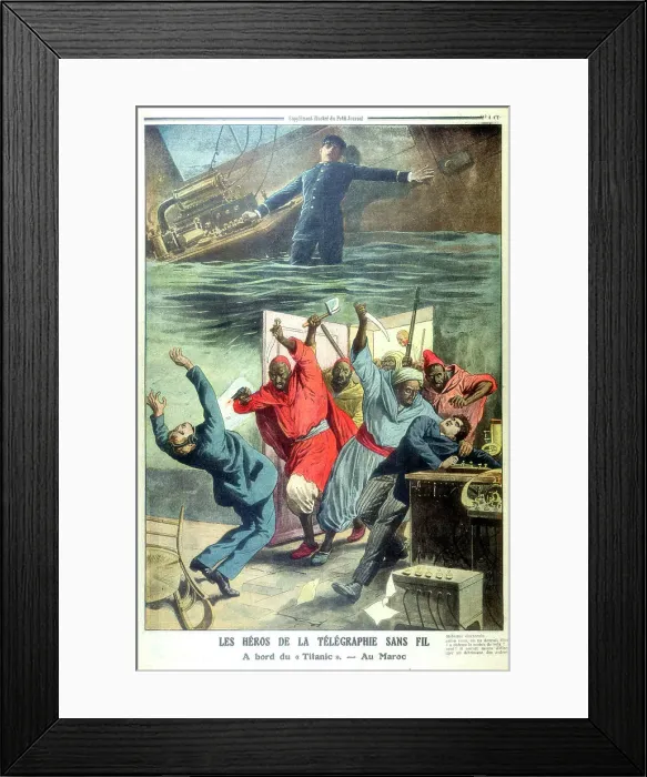 Framed Print : Heroic wireless operators, 1912 Framed Print : Heroic wireless operators, 1912