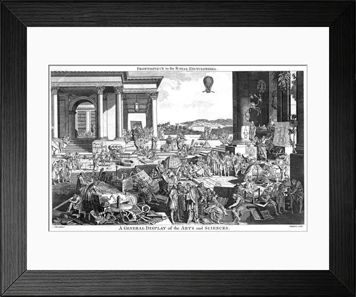 Framed Print : A General Display of Arts and Sciences, 1790. Artist: Reynolds Grignion Framed Print : A General Display of Arts and Sciences, 1790. Artist: Reynolds Grignion