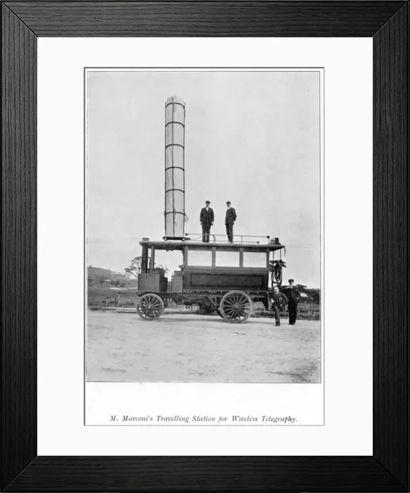 Framed Print : Mobile radio station used by Marconi, 1900 Framed Print : Mobile radio station used by Marconi, 1900