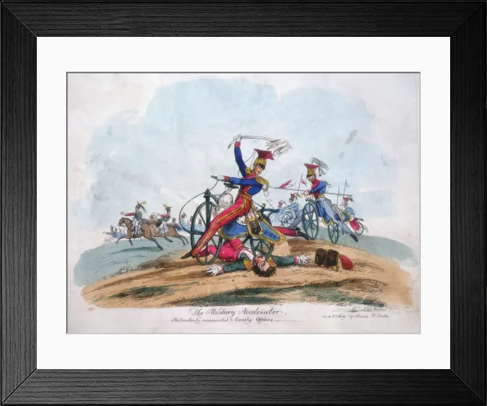 Framed Print : The Military Accelerator - Particularly Recommended to Cavalry Officers, c1820 Framed Print : The Military Accelerator - Particularly Recommended to Cavalry Officers, c1820