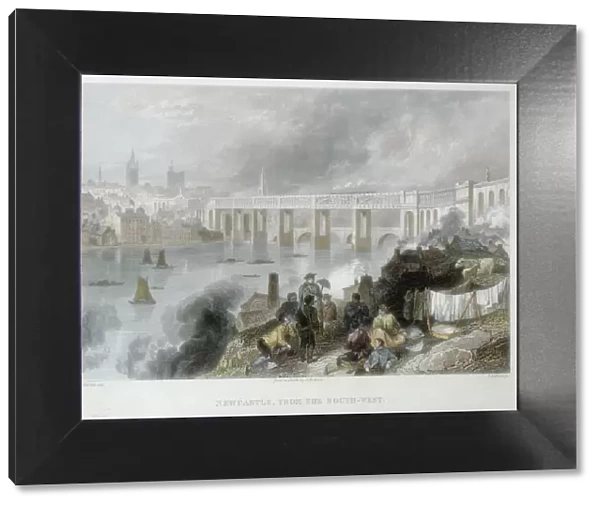 Newcastle-upon-Tyne from the south-west, c1850. Artist: Thomas Abiel Prior