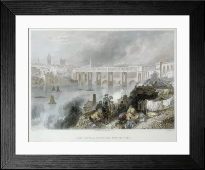 Framed Print : Newcastle-upon-Tyne from the south-west, c1850. Artist: Thomas Abiel Prior Framed Print : Newcastle-upon-Tyne from the south-west, c1850. Artist: Thomas Abiel Prior