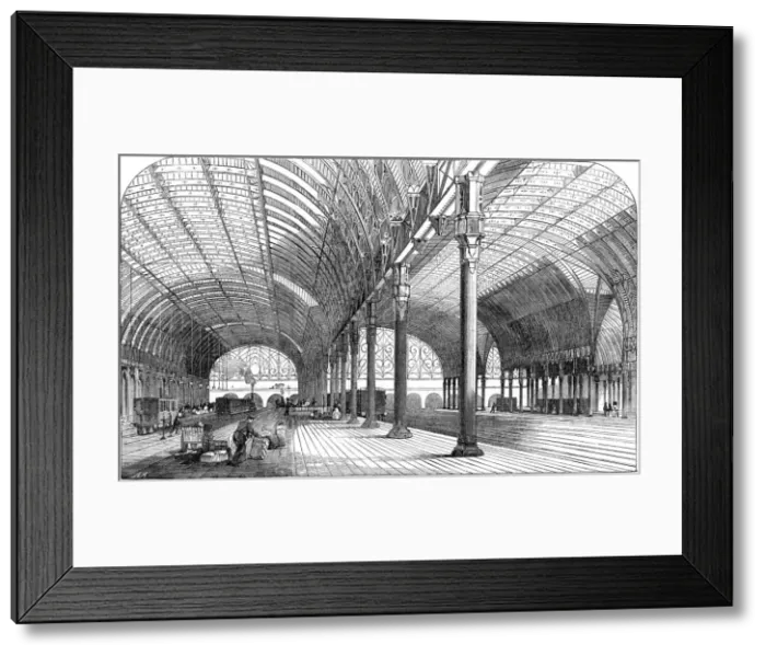 Framed Print : Paddington Station, the London terminus of the Great Western Railway, 1854 Framed Print : Paddington Station, the London terminus of the Great Western Railway, 1854