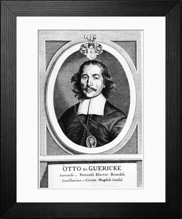 Framed Print : Otto von Guericke, German inventor, engineer and physicist, 1672 Framed Print : Otto von Guericke, German inventor, engineer and physicist, 1672