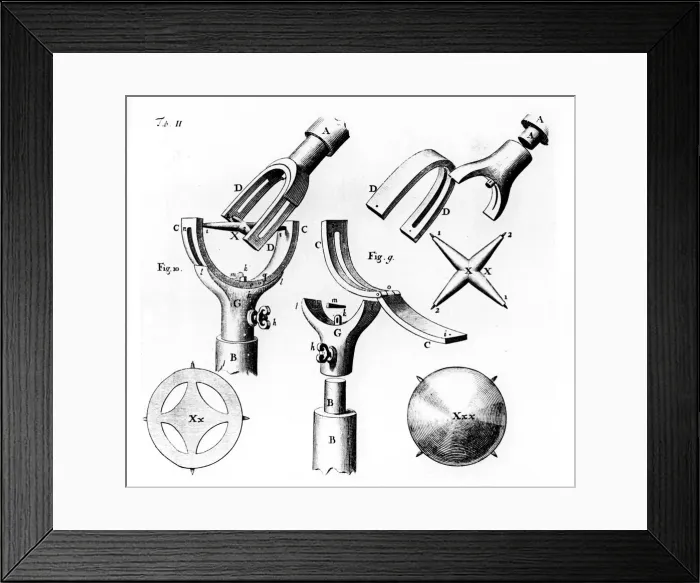 Framed Print : Universal joint invented by Robert Hooke, 1676 Framed Print : Universal joint invented by Robert Hooke, 1676