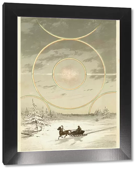 Mock Sun with sunbows and halo, observed from the Arctic Circle, 1873