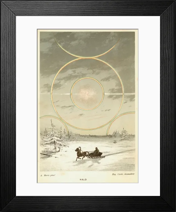 Framed Print : Mock Sun with sunbows and halo, observed from the Arctic Circle, 1873