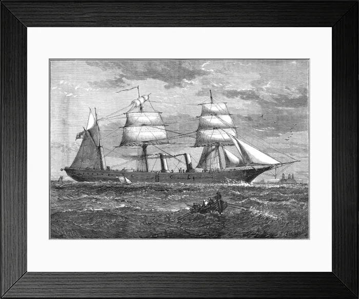 Framed Print : Dispatch vessel HMS Iris, c1880 Framed Print : Dispatch vessel HMS Iris, c1880