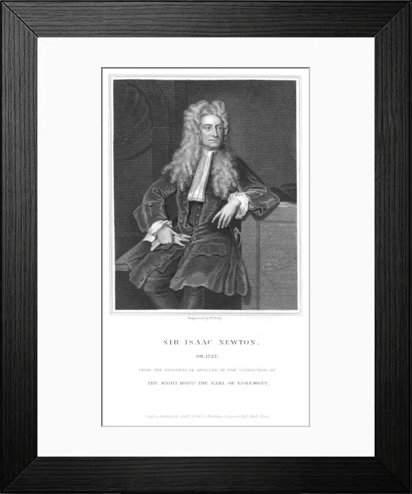 Framed Print : Isaac Newton, English mathematician and physicist, 1836. Artist: William Thomas Fry Framed Print : Isaac Newton, English mathematician and physicist, 1836. Artist: William Thomas Fry