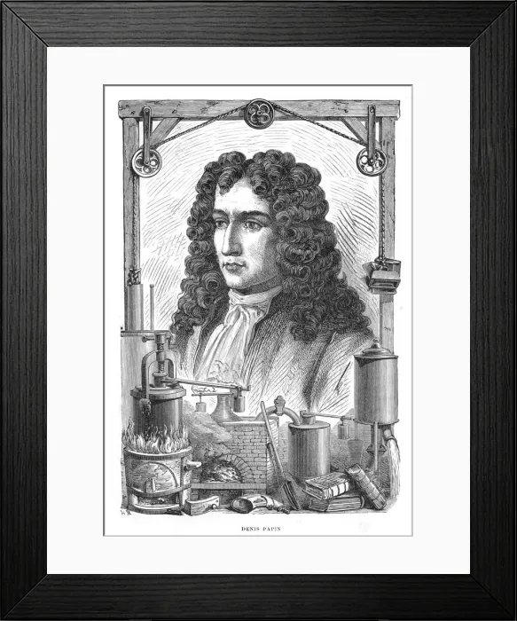 Framed Print : Denis Papin, French physicist, 1870 Framed Print : Denis Papin, French physicist, 1870