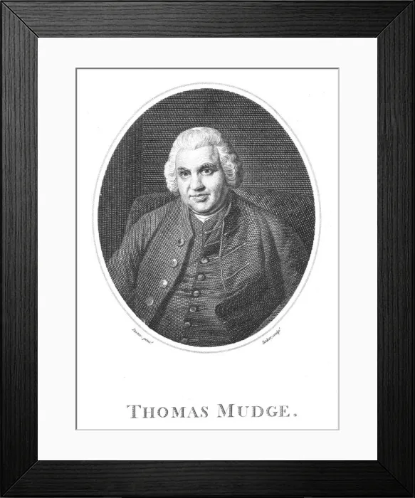 Framed Print : Thomas Mudge, English horologist, 1795. Artist: Baker Framed Print : Thomas Mudge, English horologist, 1795. Artist: Baker