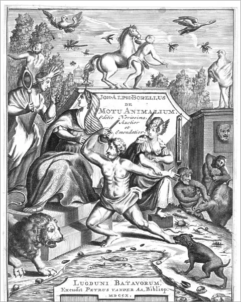 Half-title of De Motu Animalum by Giovanni Borelli, 1710