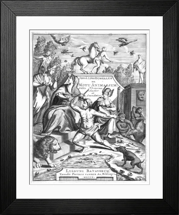 Framed Print : Half-title of De Motu Animalum by Giovanni Borelli, 1710 Framed Print : Half-title of De Motu Animalum by Giovanni Borelli, 1710