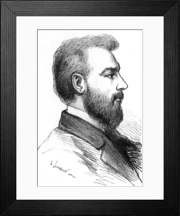Framed Print : Alexander Graham Bell, Scottish born American inventor, c1880 Framed Print : Alexander Graham Bell, Scottish born American inventor, c1880