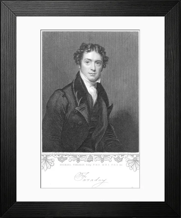 Framed Print : Michael Faraday, English chemist and physicist, 19th century Framed Print : Michael Faraday, English chemist and physicist, 19th century