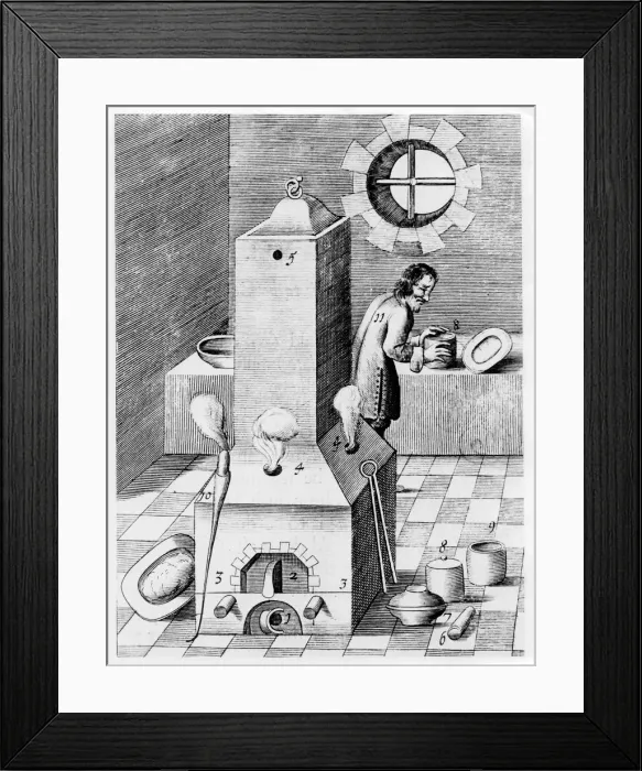 Framed Print : Furnace for processes where protracted heat required, such as cementation, 1580 Framed Print : Furnace for processes where protracted heat required, such as cementation, 1580
