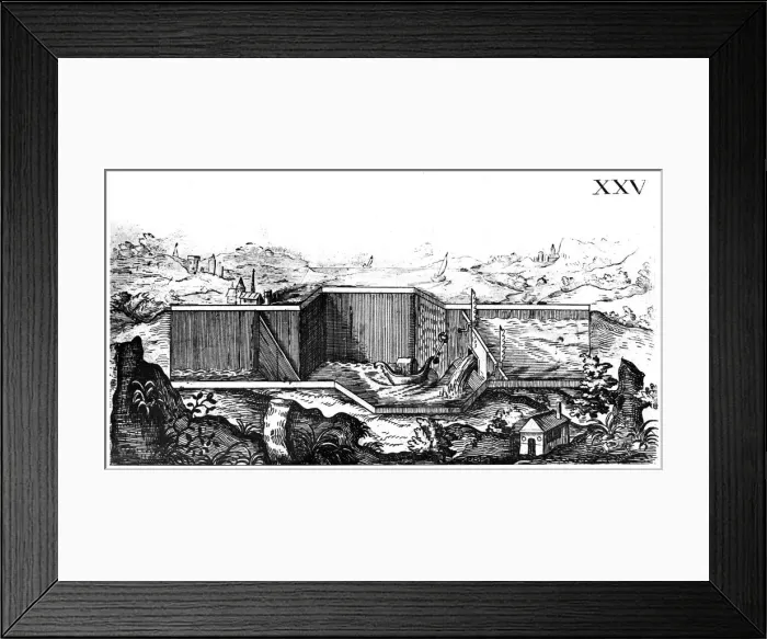 Framed Print : Pound lock, 1664 Framed Print : Pound lock, 1664