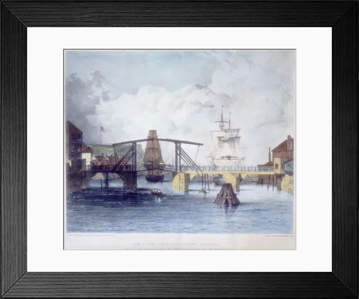 Framed Print : Whitby harbour, Yorkshire, at the mouth of the river Esk, c1833 Framed Print : Whitby harbour, Yorkshire, at the mouth of the river Esk, c1833